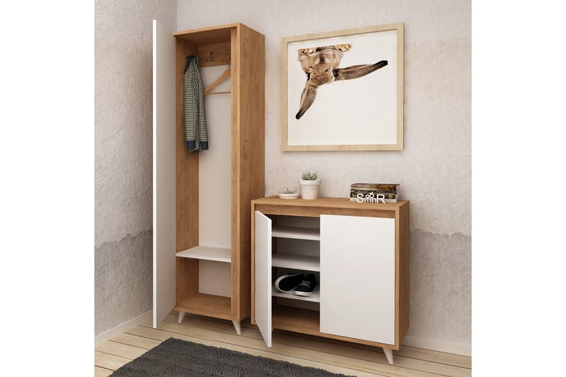 Mod Design Skänk och Bokhylla - Trä/Vit - Förvaring - Hallförvaring