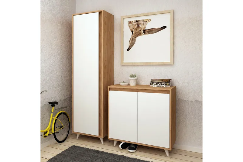 Mod Design Skänk och Bokhylla - Trä/Vit - Förvaring - Hallförvaring