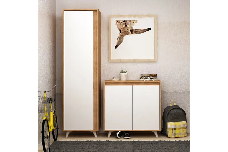 Mod Design Skänk och Bokhylla - Trä/Vit - Förvaring - Hallförvaring