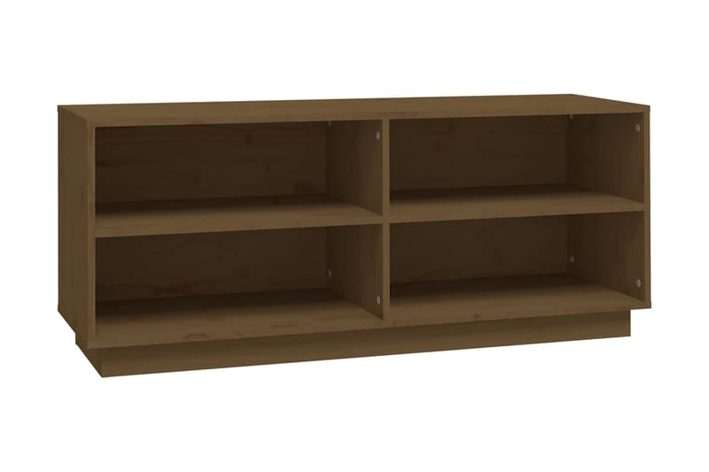 Skoskåp honungsbrun 110x34x45 cm massiv furu - Honung - Förvaring - Hallförvaring