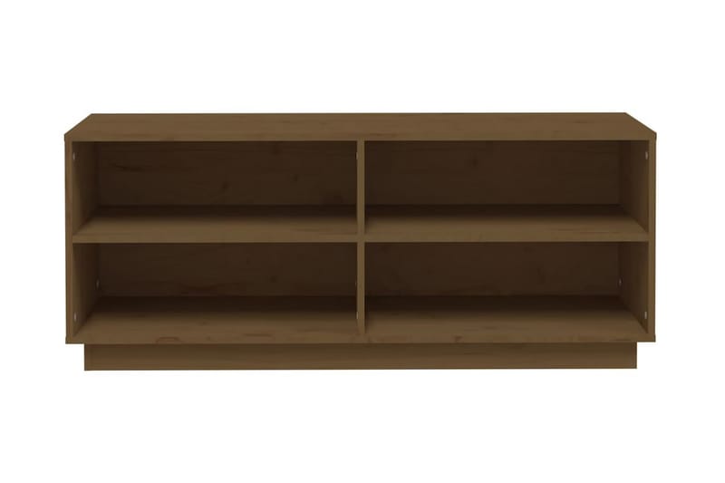 Skoskåp honungsbrun 110x34x45 cm massiv furu - Honung - Förvaring - Hallförvaring