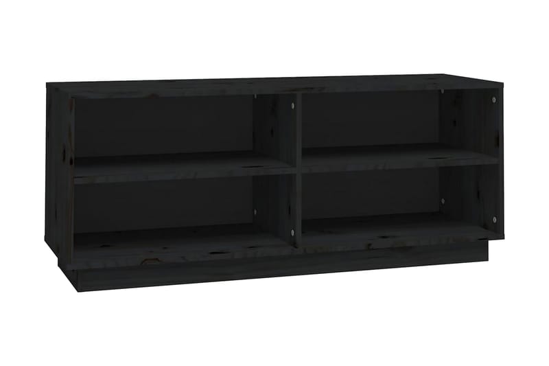 Skoskåp svart 110x34x45 cm massiv furu - Svart - Hallförvaring - Skobänk & skohylla med bänk