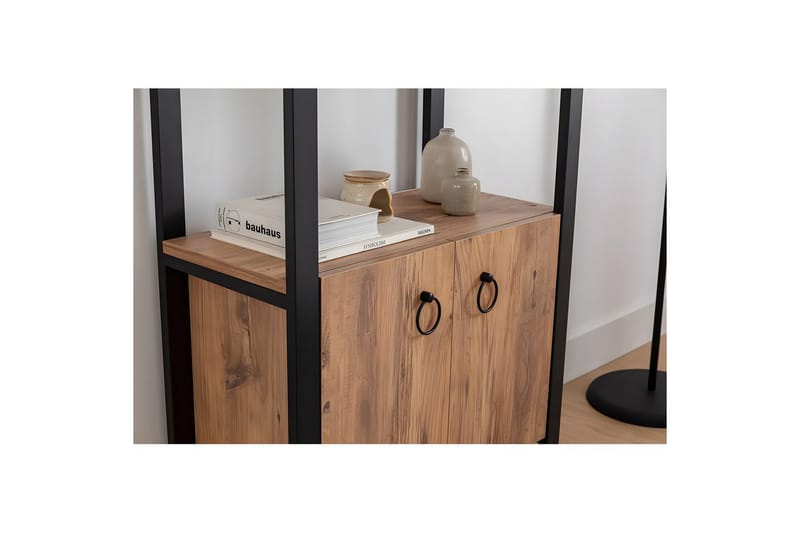 Albuferia Bokhylla 64 cm - Natur/Svart - Förvaring - Hylla - Bokhylla