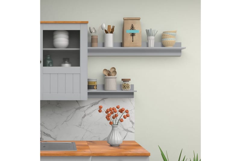 Alby Vägghylla 100x14 cm - Grå - Förvaring - Hylla - Vägghylla