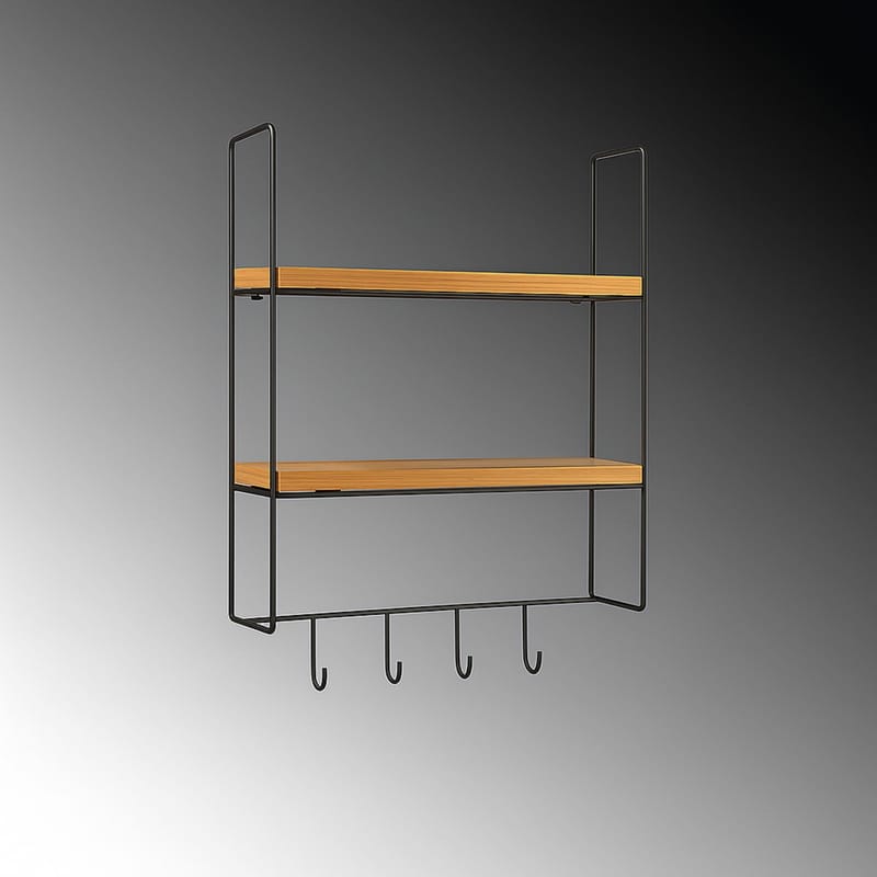 Alvorn Vägghylla 58x42 cm - Guld Och Natur - Förvaring - Hylla - Vägghylla