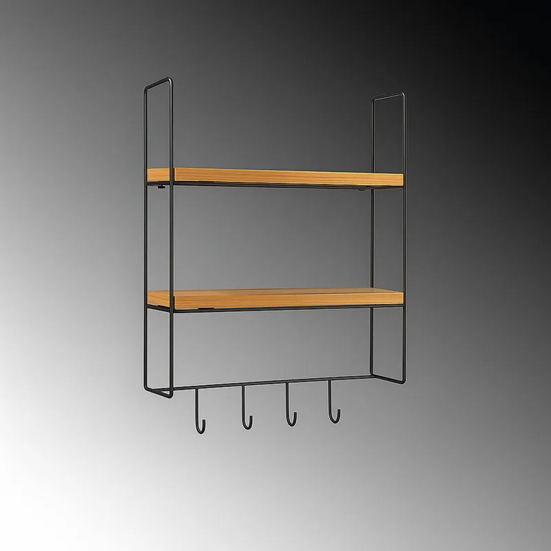 Alvorn Vägghylla 58x42 cm - Guld Och Natur - Förvaring - Hylla - Vägghylla