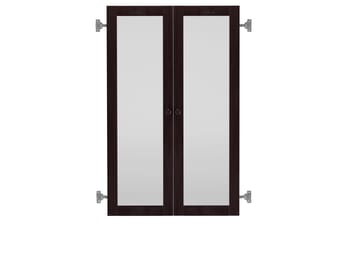 Anita Luckor i glas tillbehör till bokhylla 32x101 cm - Havanna/lack - Förvaring - Klädförvaring - Garderob & garderobssystem - Garderobsdörr - Vikdörr garderob