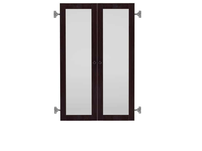 Anita Luckor i glas tillbehör till bokhylla 32x101 cm - Havanna/lack - Förvaring - Klädförvaring - Garderob & garderobssystem - Garderobsdörr - Vikdörr garderob