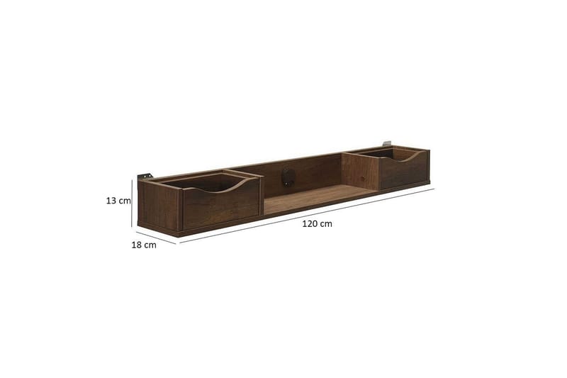 Astra Vägghylla 120 cm - Brun - Förvaring - Hylla - Vägghylla