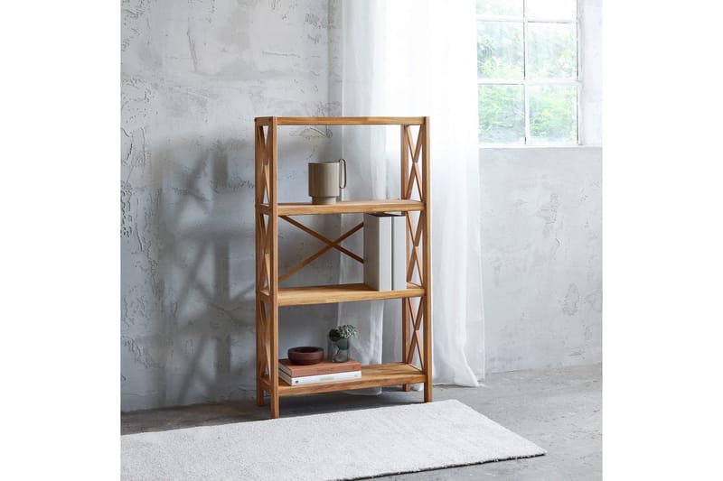 Ayanna Bokhylla 70 cm i Teak - Brun - Förvaring - Hylla - Bokhylla
