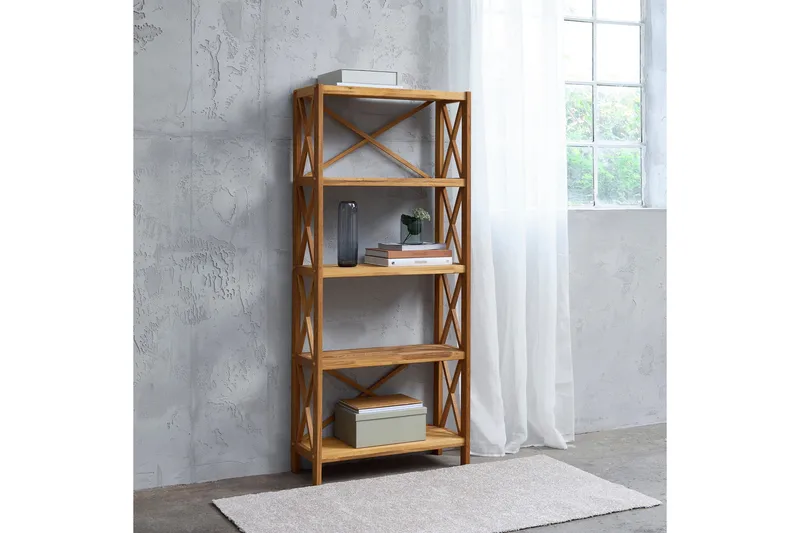 Ayanna Bokhylla 70 cm i Teak - Honungsbrun - Förvaring - Hylla - Bokhylla