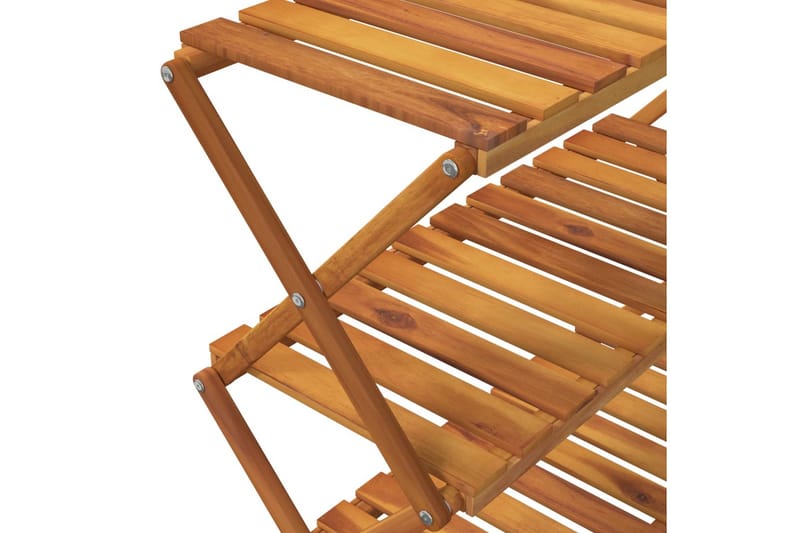 beBasic Hopfällbar hylla 3 hyllplan 70x31x63 cm massivt akaciaträ - Brown - Förvaring - Hylla - Hyllsystem