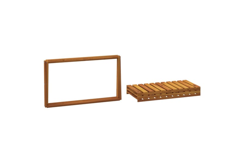 beBasic Hopfällbar hylla 3 hyllplan 70x31x63 cm massivt akaciaträ - Brown - Förvaring - Hylla - Hyllsystem