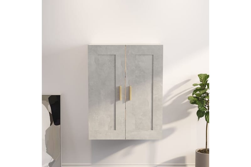 beBasic Väggskåp betonggrå 69,5x32,5x90 cm konstruerat trä - Grey - Förvaring - Hylla - Vägghylla