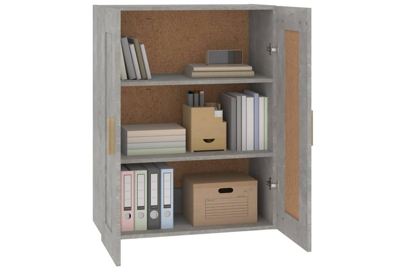 beBasic Väggskåp betonggrå 69,5x32,5x90 cm konstruerat trä - Grey - Förvaring - Hylla - Vägghylla