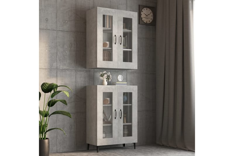 beBasic Väggskåp betonggrå 69,5x34x90 cm - Grey - Förvaring - Hylla - Vägghylla