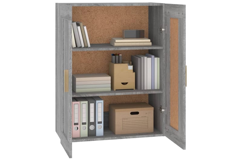 beBasic Väggskåp grå sonoma 69,5x32,5x90 cm konstruerat trä - Grey - Förvaring - Hylla - Vägghylla