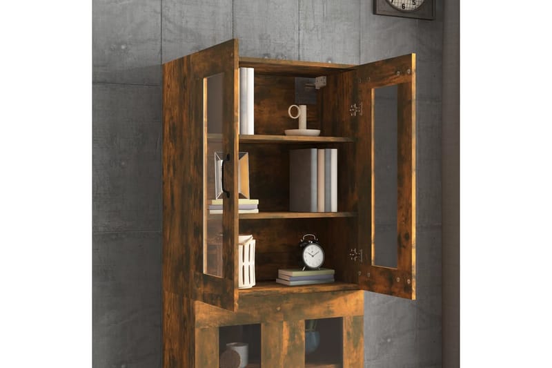 beBasic Väggskåp Rökfärgad ek 69,5x34x90 cm - Brown - Förvaring - Hylla - Vägghylla