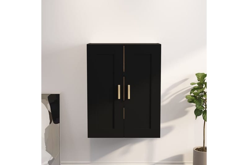 beBasic Väggskåp Svart 69,5x32,5x90 cm konstruerat trä - Black - Förvaring - Hylla - Vägghylla