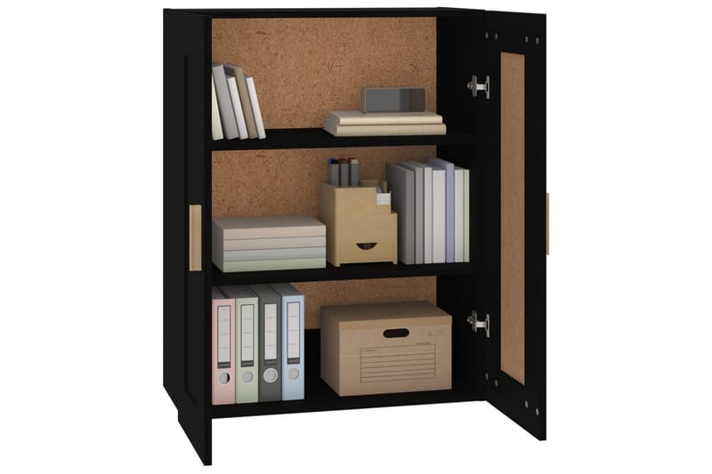 beBasic Väggskåp Svart 69,5x32,5x90 cm konstruerat trä - Black - Förvaring - Hylla - Vägghylla