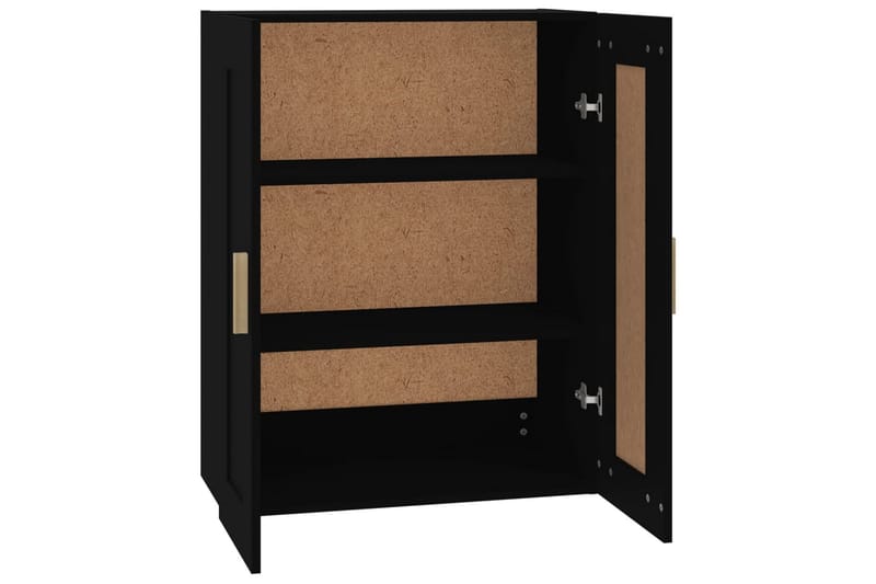 beBasic Väggskåp Svart 69,5x32,5x90 cm konstruerat trä - Black - Förvaring - Hylla - Vägghylla