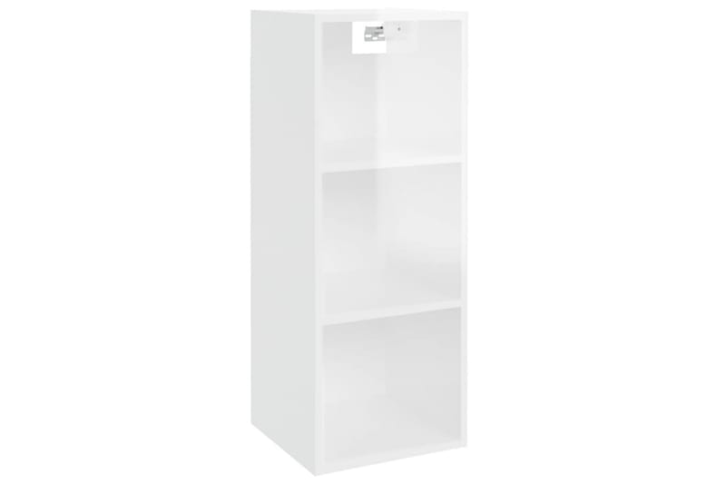 beBasic Väggskåp vit högglans 34,5x32,5x90 cm konstruerat trä - White - Vägghylla