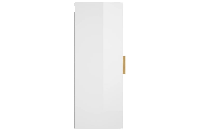 beBasic Väggskåp vit högglans 34,5x34x90 cm konstruerat trä - White - Vägghylla