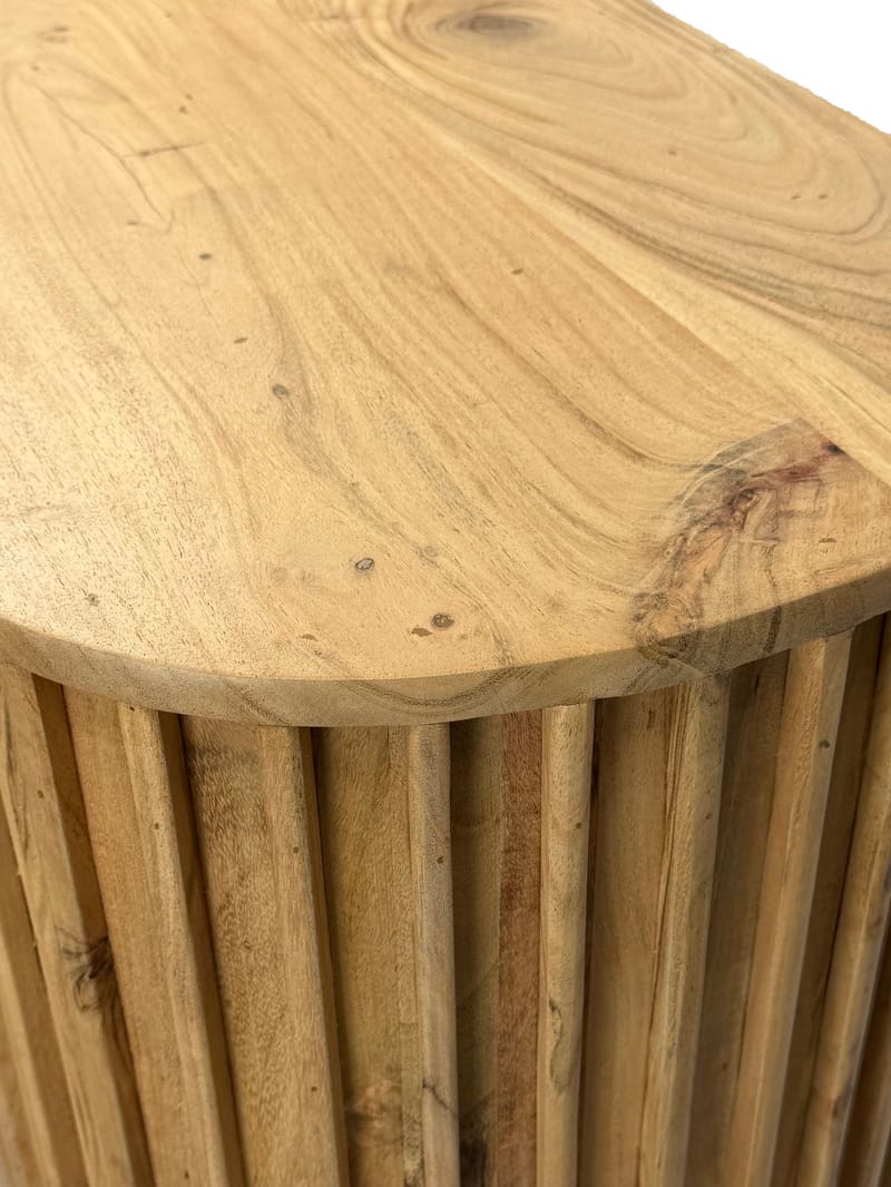 Belilo Bokhylla 105 cm Ribbdesign - naturligt varm honungsbrun och svart - Förvaring - Hylla - Bokhylla