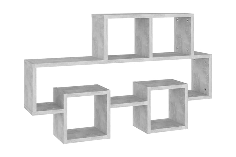 Bilformad vägghylla betonggrå 82x15x51 cm spånskiva - Betonggrå - Förvaring - Hylla - Vägghylla