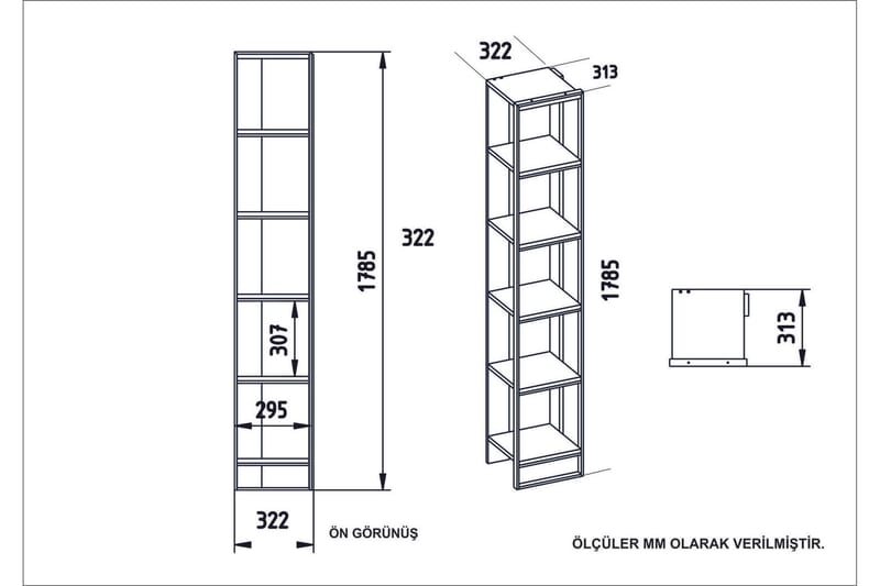 Abla Bokhylla 64 cm - Guld|Svart - Förvaring - Hylla - Bokhylla