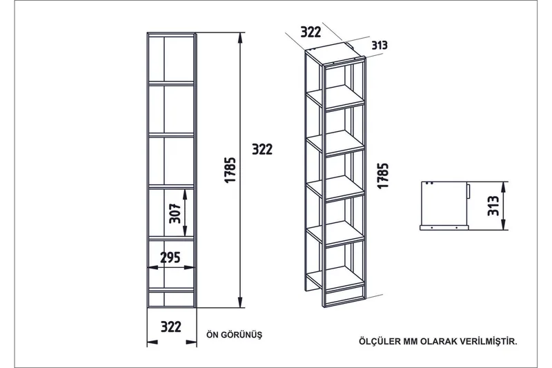 Abla Bokhylla 64 cm - Guld|Svart - Förvaring - Hylla - Bokhylla