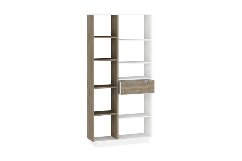 Ackerman Bokhylla 80 cm - Vit|Valnöt - Förvaring - Hylla - Bokhylla