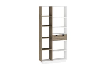 Ackerman Bokhylla 80 cm - Vit|Valnöt - Förvaring - Hylla - Bokhylla