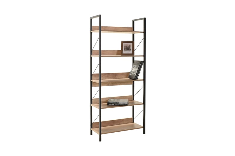 Ajkati Bokhylla 73x35 cm Brun/Svart - Hanah Home - Förvaring - Hylla - Bokhylla