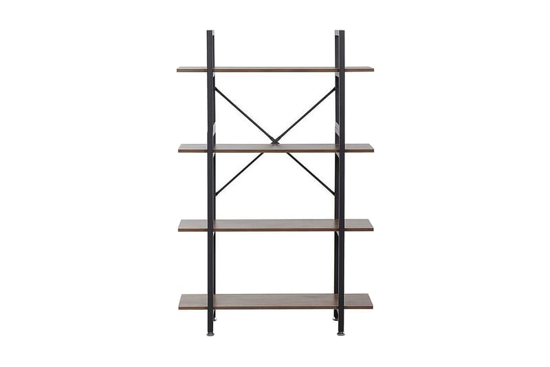 Alvaston Hylla 90x30 cm - Mörkt Trä/Svart - Förvaring - Hylla - Bokhylla