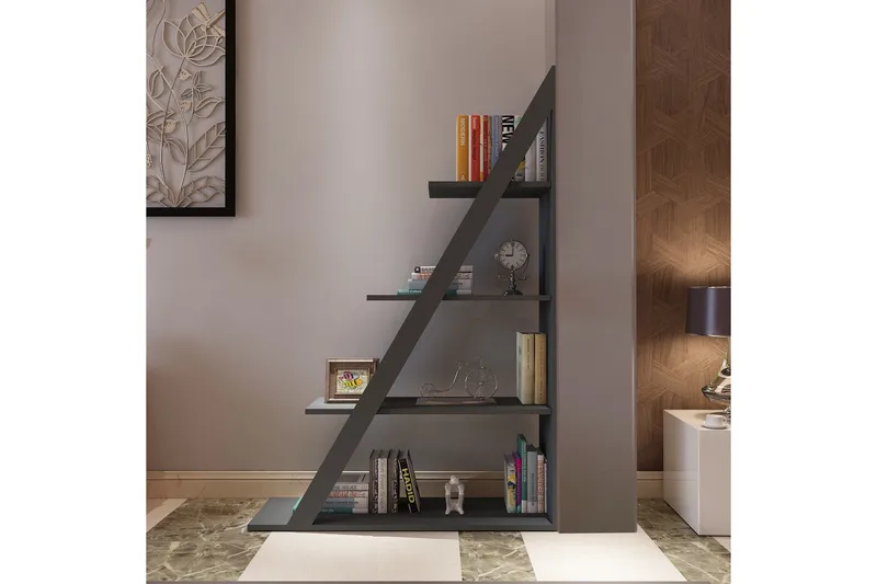 Ampelio Bokhylla 30x100 cm - Antracit - Förvaring - Hylla - Bokhylla