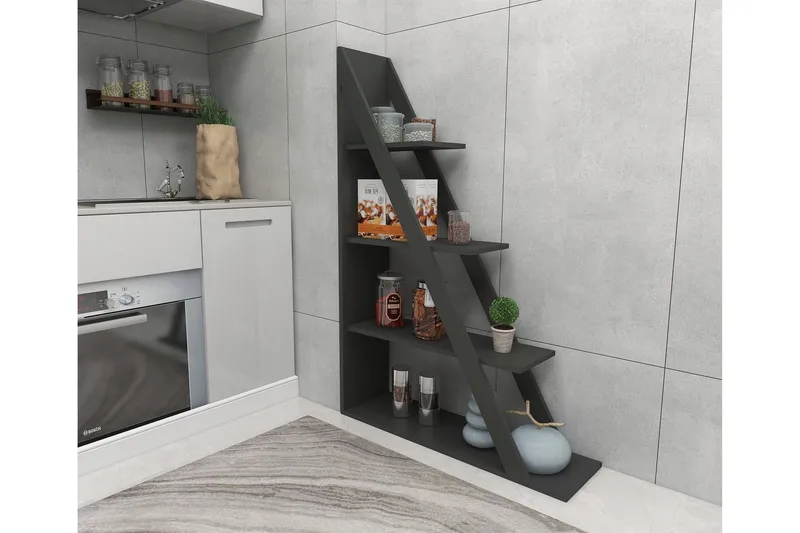 Ampelio Bokhylla 30x100 cm - Antracit - Förvaring - Hylla - Bokhylla