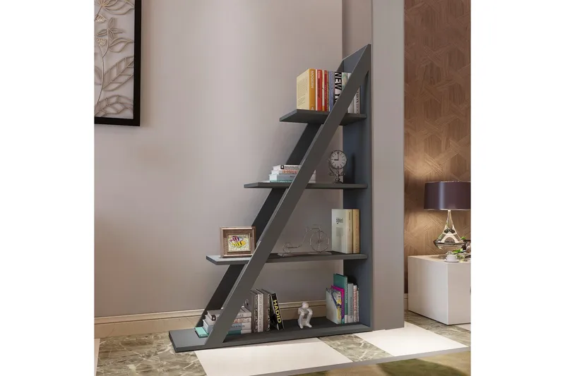 Ampelio Bokhylla 30x100 cm - Antracit - Förvaring - Hylla - Bokhylla