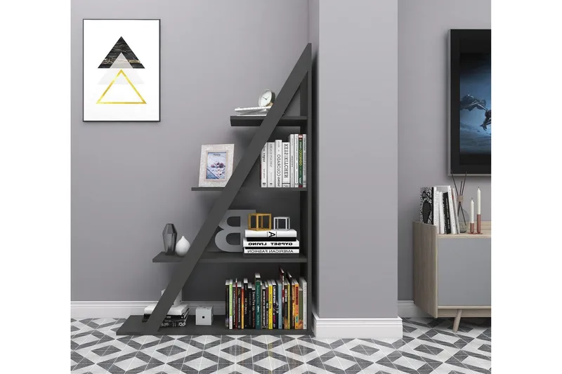 Ampelio Bokhylla 30x100 cm - Antracit - Förvaring - Hylla - Bokhylla