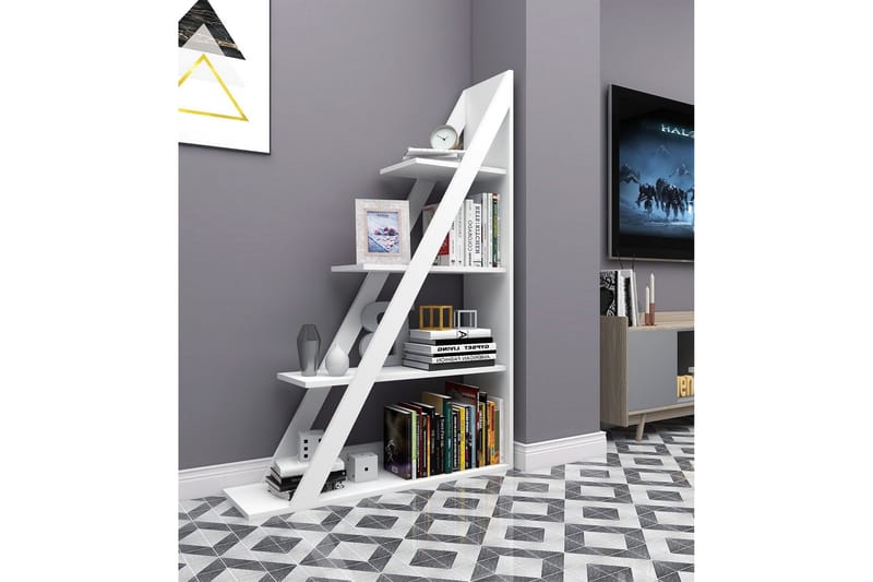 Ampelio Bokhylla 30x100 cm - Vit - Förvaring - Hylla - Bokhylla