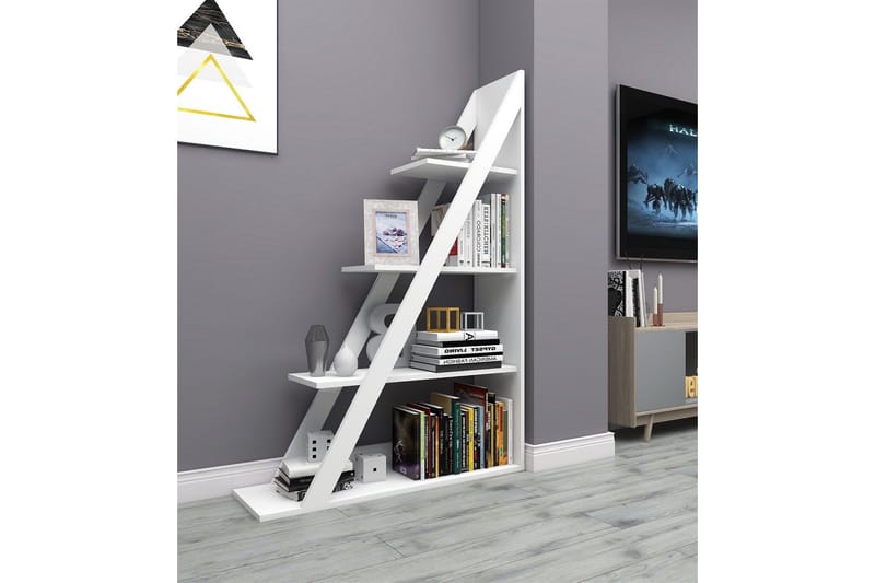 Ampelio Bokhylla 30x100 cm - Vit - Förvaring - Hylla - Bokhylla