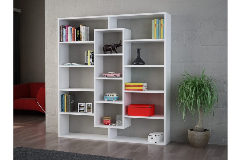 Amplea Bokhylla - Vit - Förvaring - Hylla - Bokhylla