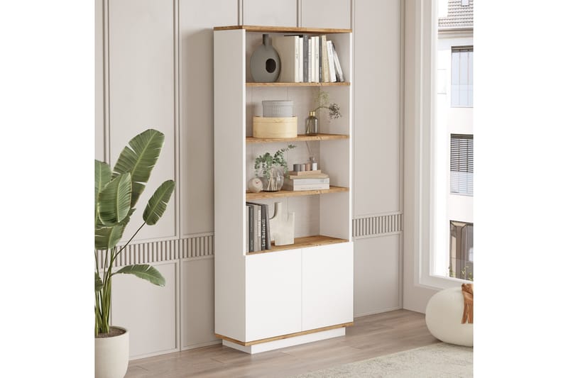 Anari Bokhylla 77,5 cm - Brun/Vit - Förvaring - Hylla - Bokhylla