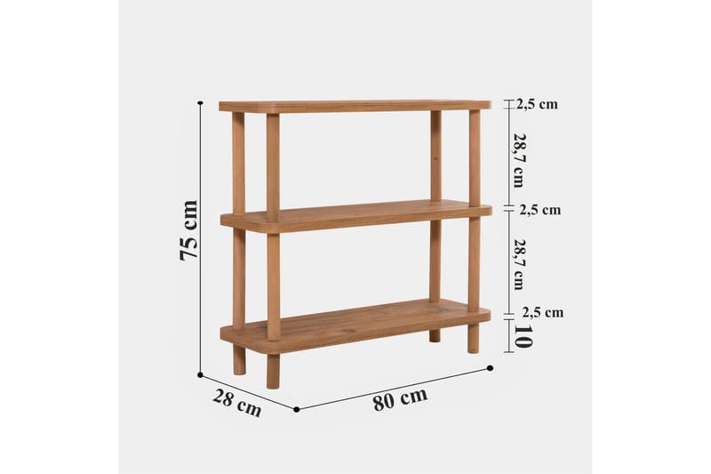 Andifli Bokhylla 80x75 cm - Grön - Bokhylla