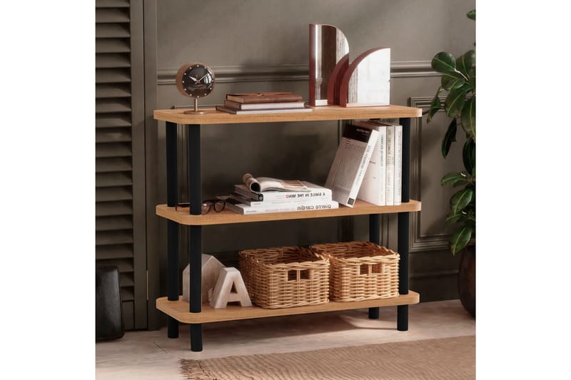 Andifli Bokhylla 80x75 cm - Svart - Förvaring - Hylla - Bokhylla