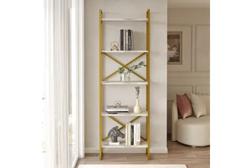 Aobrey Bokhylla 58 cm - Marmor/Guld - Förvaring - Hylla - Bokhylla