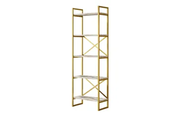 Aobrey Bokhylla 58 cm - Marmor/Guld - Förvaring - Hylla - Bokhylla