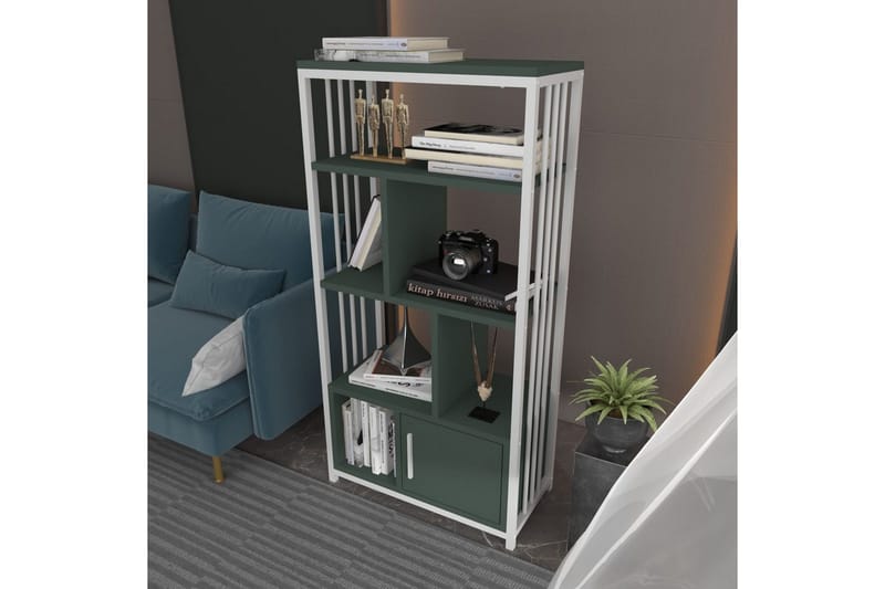 Bokhylla Arven Grön / Vit - Grön / Vit - Förvaring - Hylla - Bokhylla