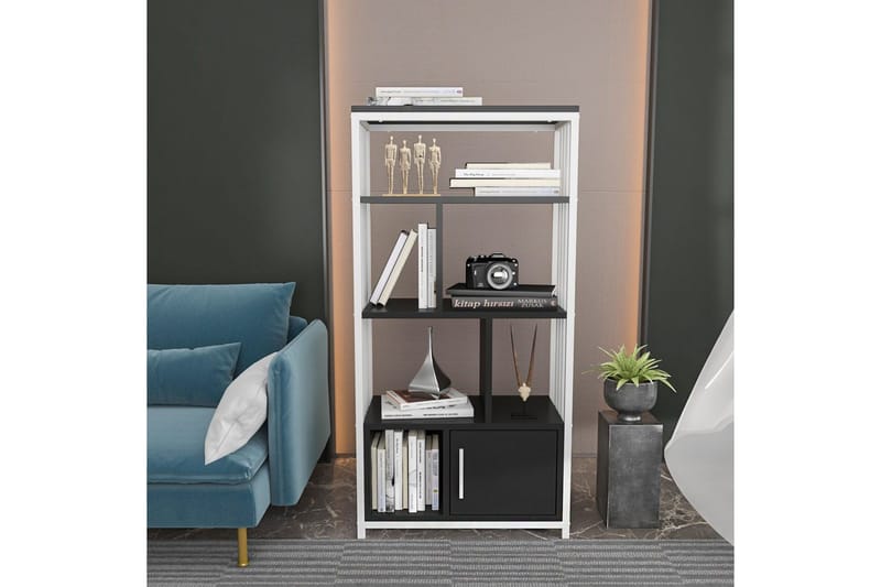 Bokhylla Arven Vit / Antracit - Vit / Antracit - Förvaring - Hylla - Bokhylla