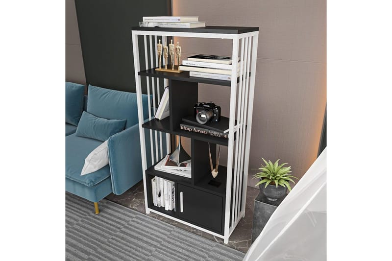 Bokhylla Arven Vit / Antracit - Vit / Antracit - Förvaring - Hylla - Bokhylla